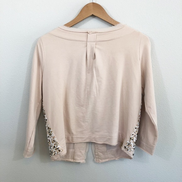 Anthroplogie Postmark Blush Paillette Cardigan - Picture 7 of 7